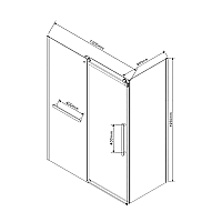 Душевой уголок Vincea Como Soft 1950x1300x900 хром VSR-1CS9013CL