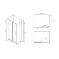 Душевой уголок ABBER Schwarzer Diamant 1950x1700x900 черный AG30170BH-S90B