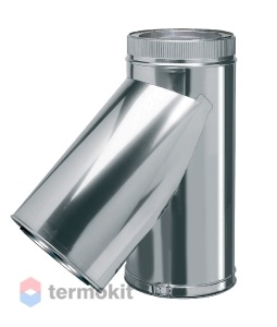 Тройник с заглушкой-конденсатоотводом Bofill TTDP 250/45 для дымохода ( утеплённая нерж.)