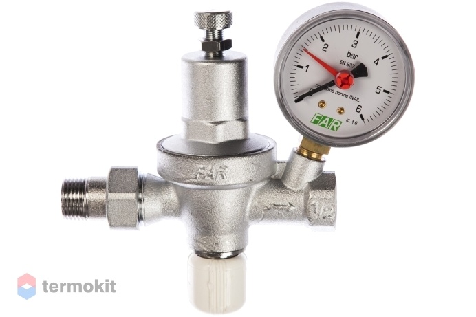 Far Редуктор с манометром 1/2" 0-6 бар, автоматический