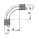 Отвод Rehau направляющий с кольцами, для фиксации поворота трубы 45-25