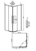 Душевой уголок Grossman Galaxy 1950x1000x1000 хром 300.K33.01.1010.10.00