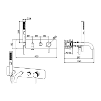 Встраиваемый смеситель для ванны и душа Allen Brau Priority 5.31006-00