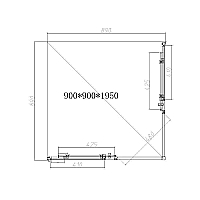 Душевой уголок Vincea Slim-N 1950x900x900 вороненая сталь VSS-4SN900CLGM