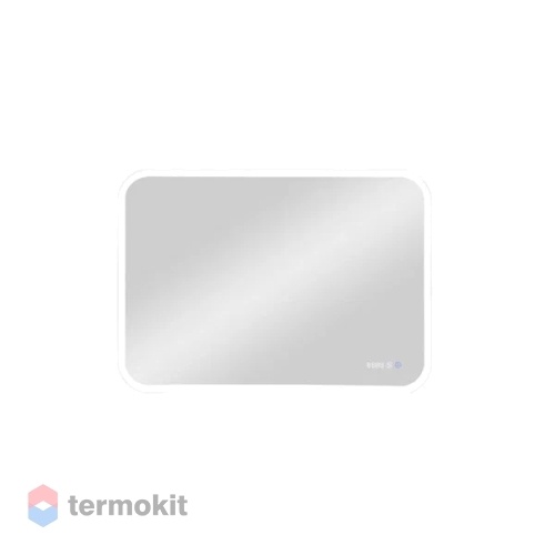 Зеркало Континент Demure luxe 70 с подсветкой, часами, антизапотеванием белый ЗЛП2299