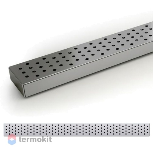 Дизайн решетка PlastBrno Klasik (тип 2), матовая нержавеющая сталь 1000 мм SZL102B