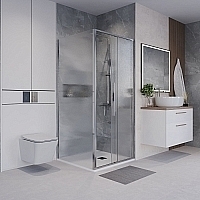 Душевой уголок Niagara Nova 1950x900x800 (шиншилла) хром NG-65-9CH-CH80-34