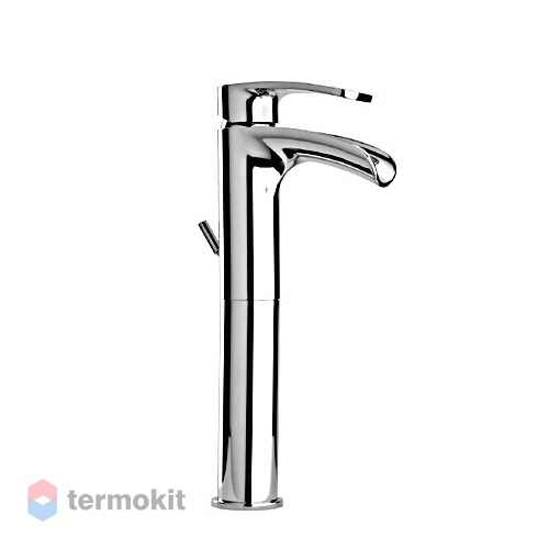 Смеситель для раковины высокий Paini Ovo с донным клапаном, хром 86CR211LLWFSSSR