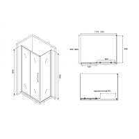 Душевой уголок ABBER Schwarzer Diamant 1950x1200x1000 черный AG30120BH-S100B