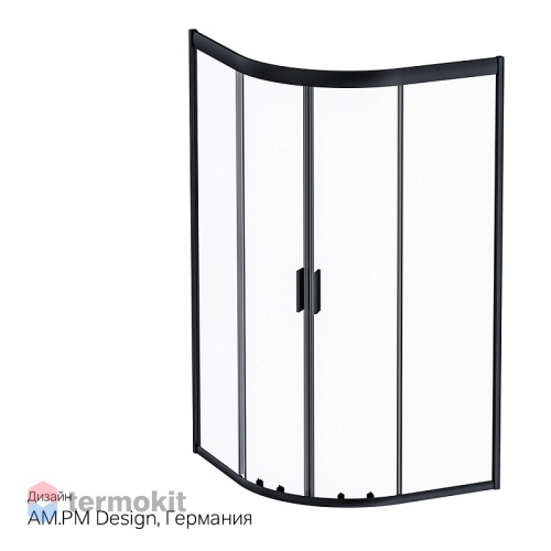Душевой уголок AM.PM Gem 2000x1000x1000 черный матовый W90G-401-100BT
