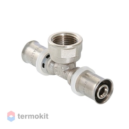 Пресс-фитинг тройник с переходом на внутреннюю резьбу Valtec 26 х 1/2" х 26