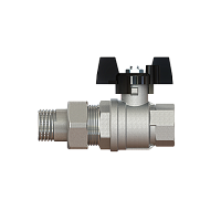 Elsen Кран шаровой Strong T 1" НВ ручка-бабочка с разъемным соединением