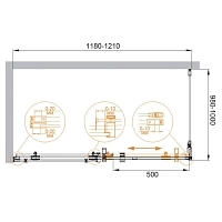 Душевой уголок Cezares Stylus 1950x1200x1000 хром STYLUS-O-M-AH-1-120/100-C-Cr