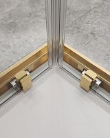 Душевой уголок Cezares Molveno 1950x1000x1000 брашированное золото MOLVENO-A-2-100-C-BORO-IV