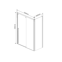 Душевой уголок Vincea Lugano 1950x1500x1000 хром VSR-1L1015CL-1