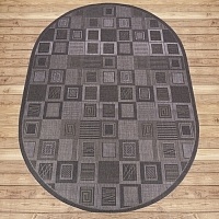 Ковёр Kitroom Флурлюкс (Сизаль) 140x200 овальный серый 51104