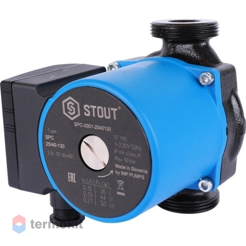 Циркуляционный насос Stout 25/40-130 с гайками