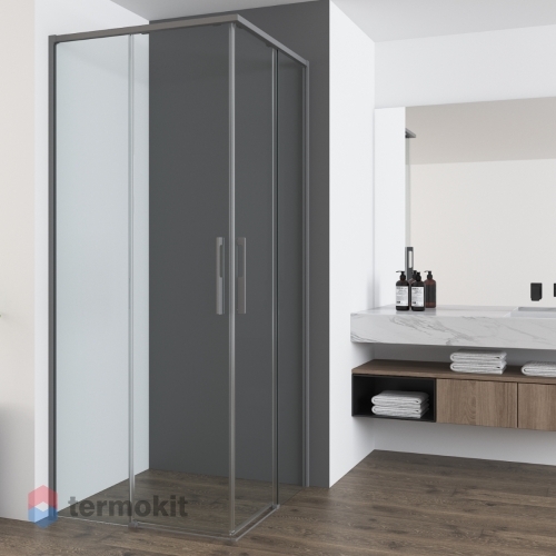 Душевой уголок Vincea Ultima 2000x1000x1000 вороненая сталь VSS-7UL1010CLGM