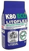 Клей Litokol Litoflex К80 ECO беспылевой серый 5кг