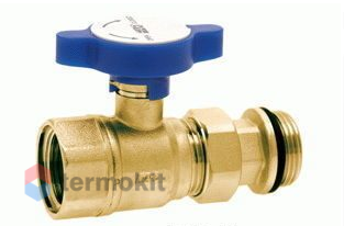 Кран шаровой Far 1” ВР-американка с синей ручкой
