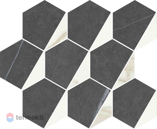 Керамическая плитка Италон Метрополис 620110000159 Гексагон Колд мозаика 25,4х31