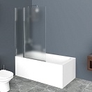Душевая шторка на ванну BelBagno UNO 1000х1500 хром (рифленое стекло) UNO-V-11-100/150-P-Cr