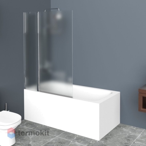 Душевая шторка на ванну BelBagno UNO 1000х1500 хром (рифленое стекло) UNO-V-11-100/150-P-Cr