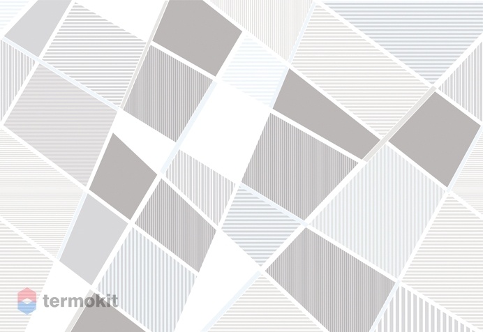 Керамическая плитка Azori Sonnet Grey Geometria декор 20,1х50,5
