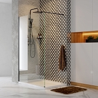 Душевая перегородка WasserKRAFT Abens 900х2000 черный 20W39 УЦЕНЕННЫЙ