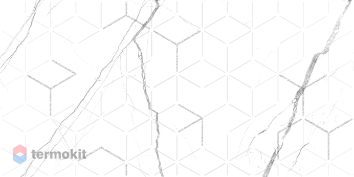 Керамическая плитка Global Tile Siluet GT124VG белая декор 25x50