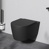 Унитаз подвесной AM.PM Func с сиденьем микролифт черный матовый C8F1701MBSC
