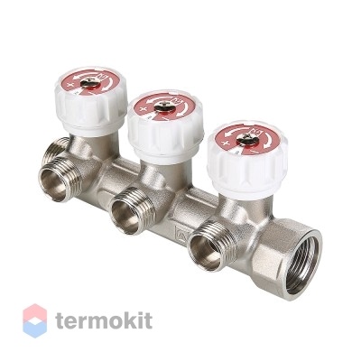Коллектор с регулирующими вентилями Valtec 3/4х4 вых. 1/2 нар
