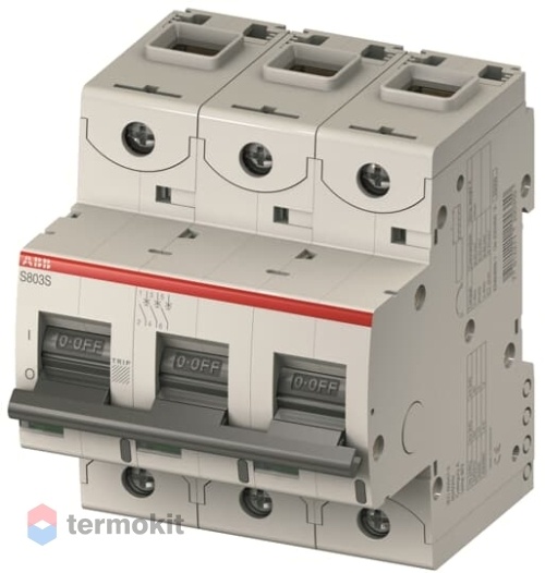 Автоматический выключатель ABB 3-полюсный S803C C80 15kA Артикул: 2CCS883001R0804