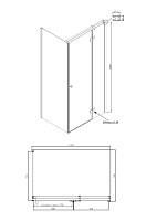 Душевой уголок Ambassador Diamond 2000x1200x800 хром правый 12011104R