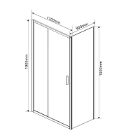 Душевой уголок Vincea Garda 1900x1100x900 вороненная сталь VSR-1G9011CLGM