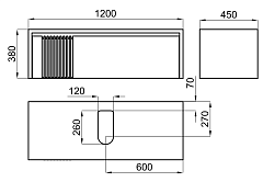 Тумба под раковину Noken Arquitect 1200 подвесная N862000015