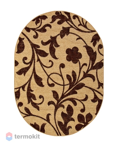 Ковёр Merinos Laguna 250x400 овальный бежевый/коричневый d184