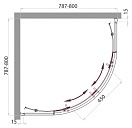 Душевой уголок BelBagno Uno 1950х800х800 хром UNO-195-R-2-80-C-Cr
