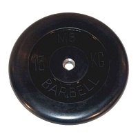 Диск обрезиненный MB Barbell 51 мм, 15 кг MB-PltB51-15