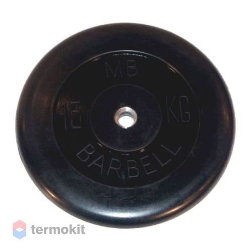 Диск обрезиненный MB Barbell 51 мм, 15 кг MB-PltB51-15