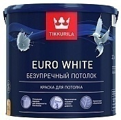 Tikkurila Euro White Водоразбавляемая краска для потолка