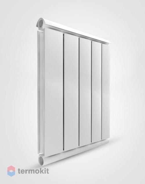 Дизайн-радиатор алюминиевый Silver 700 \ 14 секций \ с боковым подключением белый