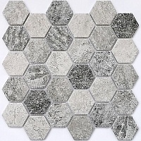 Керамогранитная Мозаика Bonaparte Olmeto Grey (51x59x6) 28,2x27,1