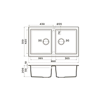 Мойка для кухни Omoikiri Tedori черный 4993924