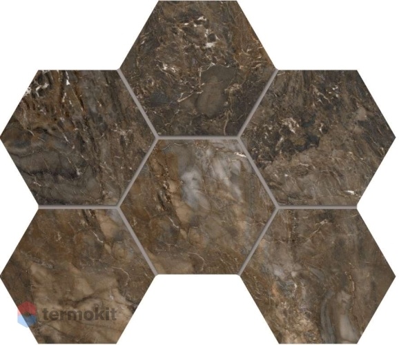 Керамогранит Эстима Bernini BR04 Hexagon мозаика 25x28,5 Неполир.