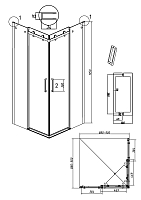 Душевой уголок Grossman Classic 1950x900x900 черный матовый 300.K33.04.9090.21.00