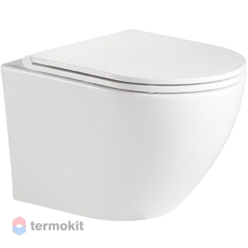 Унитаз подвесной BelBagno Sfera-R с сиденьем микролифт BB046CHR+BB2111SC