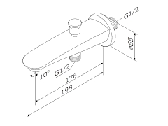 Излив на ванну AM.PM Like 175 см F8070100 УЦЕНЕННЫЙ