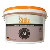 Stölz A1 Интерьерная износостойкая глубокоматовая краска для стен и потолков, База C, 4.5 л
