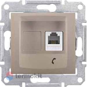 Розетка телефонная RJ11 Schneider Electric Sedna Шнайдер Электрик Седна Титан SDN4101168